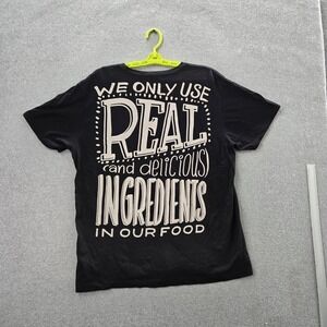 Chipotle Men Shirt L Black Graphic Logo Restaurant Promo Short Sleeve